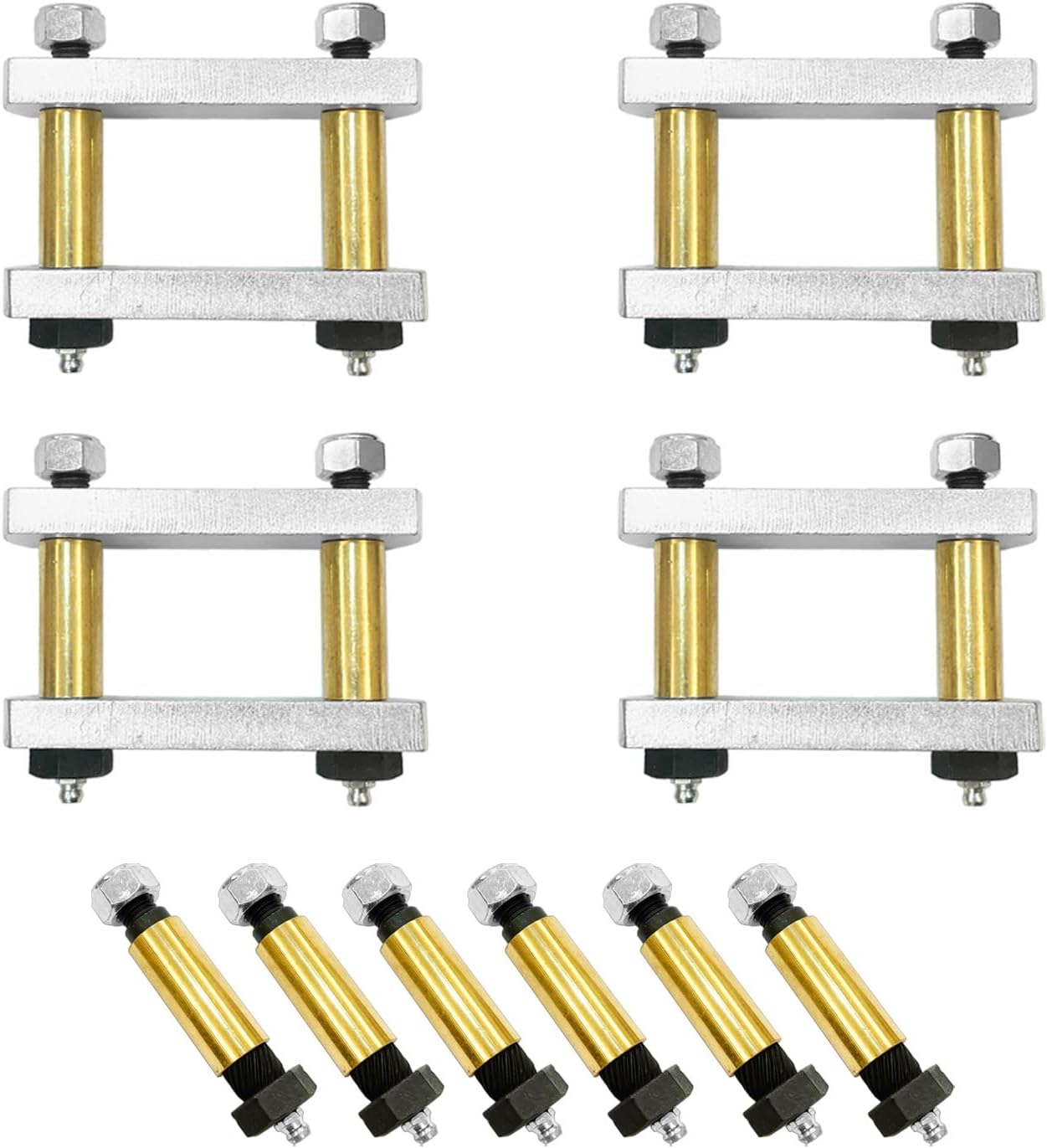 Heavy Duty Shackle Upgrade Kit Trailer Shackle kit 2.25" Shackles Tandem Axle Replaces UO12-016