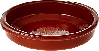 FYSSHUO Arte Regal Round Deep Plate with Handle, 18 cm, Brown