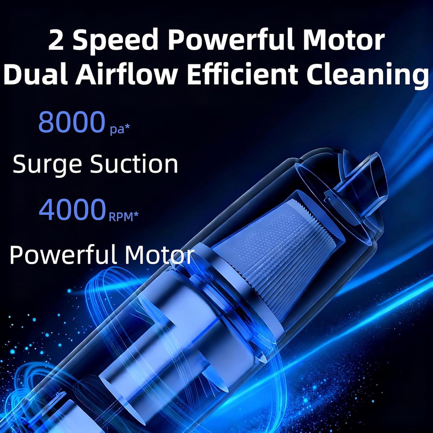 Rechargeable Cordless Collector Vacuum for Home Car Use Quiet Powerful Suction Keyboards