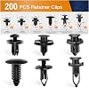 GOOACC Clips Universales para Guardabarros de Plástico, 200 Piezas Sujetadores de Paragolpes y Remaches con 6 Tamaños de Clips de Retención para Carrocería, Reemplazo para GM, Ford y Chrysler, GRC-47 1
