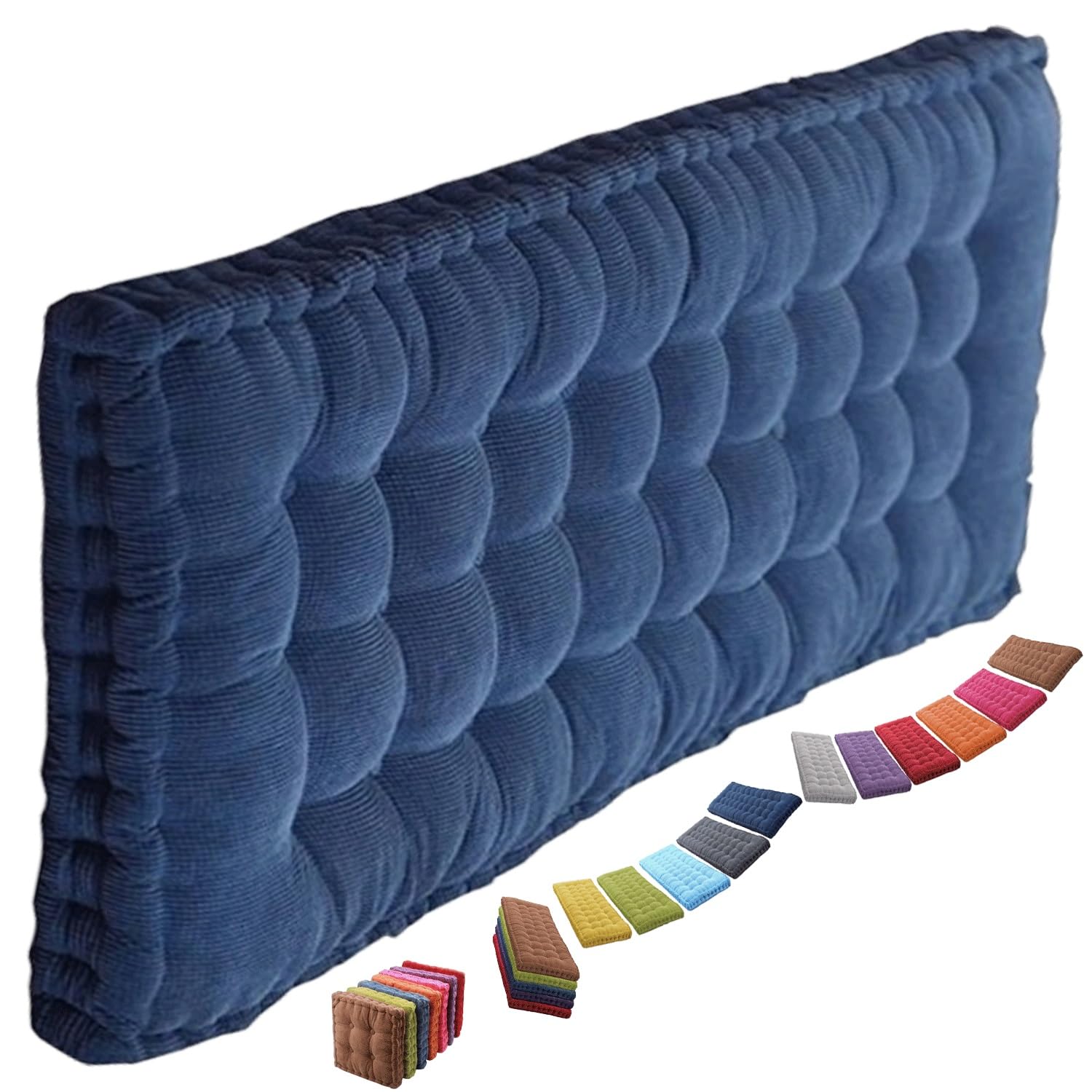 uyeoco 8-10cm Dickes Bankauflage Bankkissen, Sitzkissen Bank Sitzauflage Innen Outdoor, Gute Qualität Waschbare Gartenbank Auflage, Rechteck Sitzkissen Groß Für Stuhl Boden Bürostuhl(@8,40x120cm)
