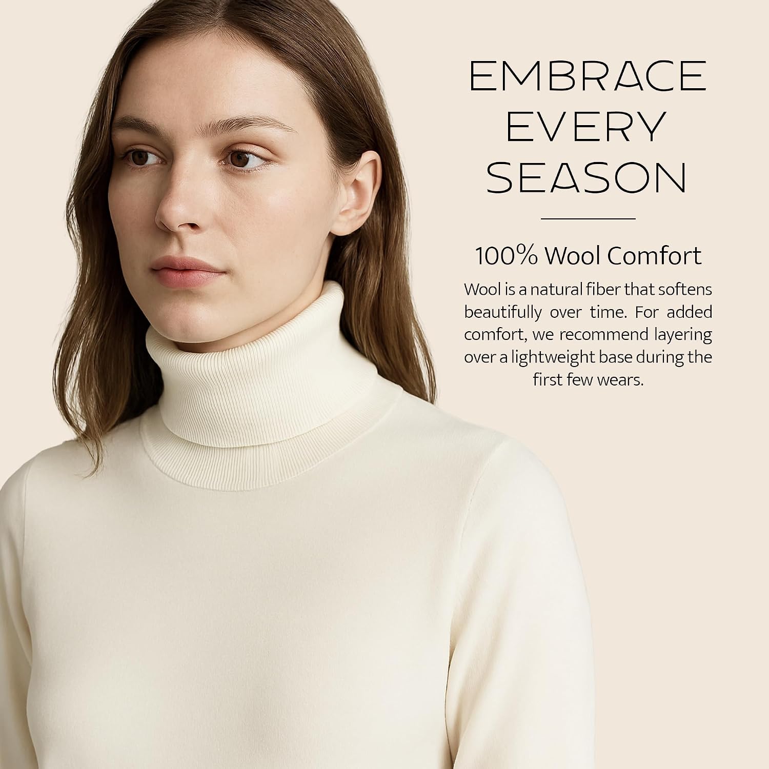 Pendleton Women's Merino Classic Turtleneck Sweater - 100% Merino Wool, Soft Knit
