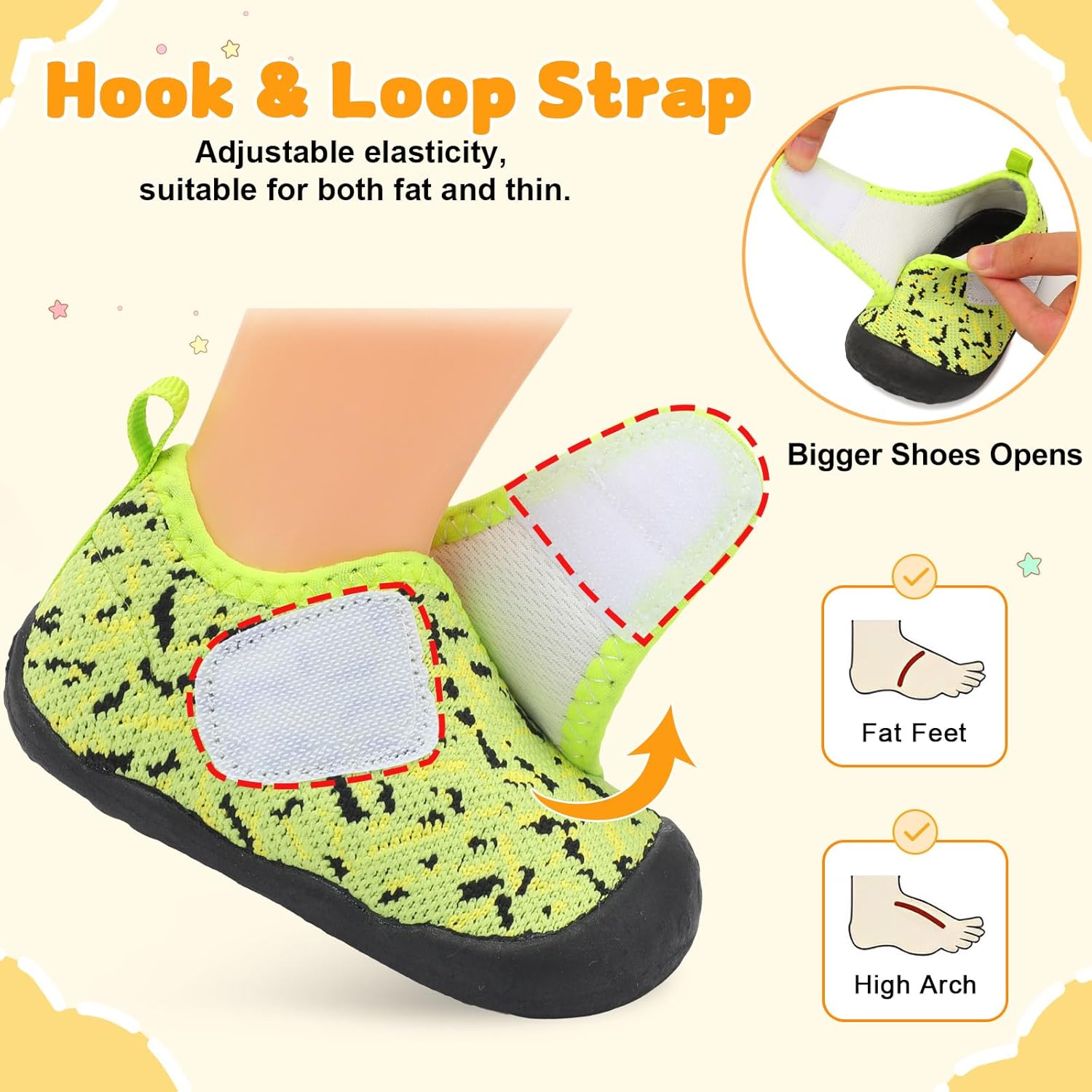 FEETCITY Baby First Walking Shoes Wide Baby Shoes Infant Sneakers Newborn Crib Shoe Barefoot Lightweight Slip On Shoe - Image 5