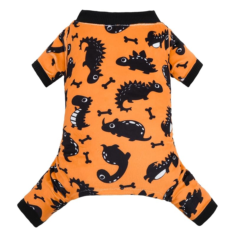Pijama para Cães CuteBone de Poliéster com 4 Pernas Dino Bones P346S, Tamanho Small