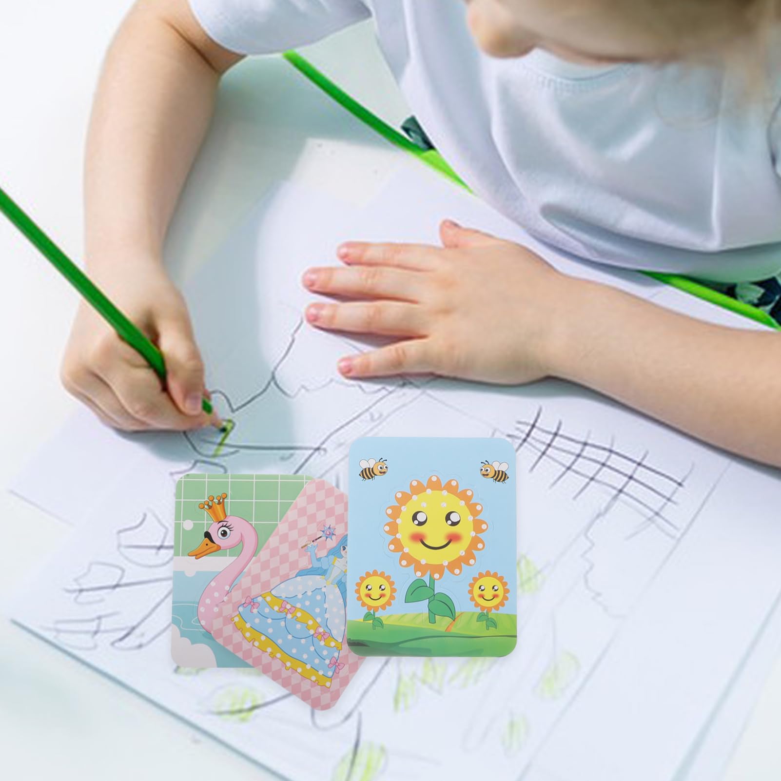 VILLFUL Kit di Pittura a Punzone Creativo DIY per Ragazzo Ragazza | Tessuto, Cotone Perlato e Plastica, Leggero e Pratico, per Lavoretti Manuali e Uso Semplice