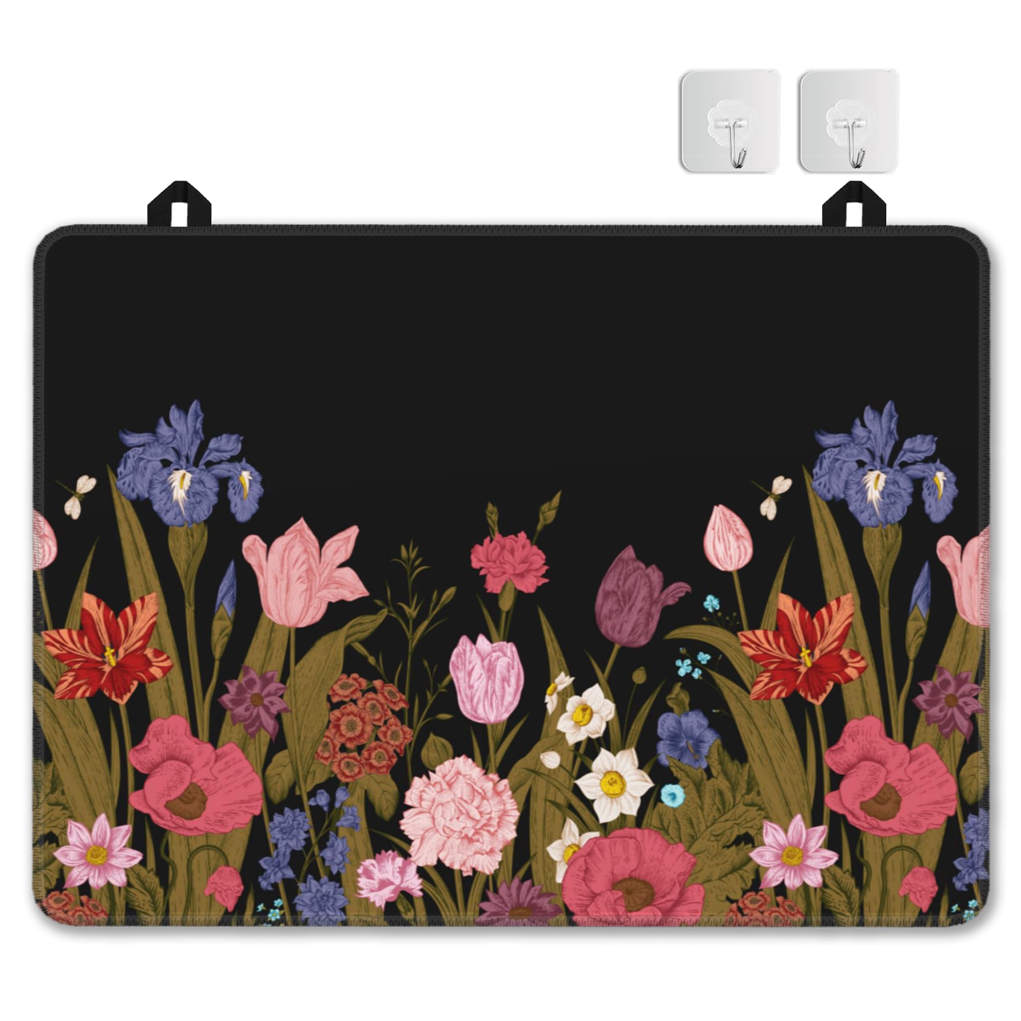 Spring Flowers Stove Top Cover for Electric Stove,Heat Resistant Glass Cooktop Cover,Multipurpose Stove/Counter/Washer Top Protector,Dishwasher Safe Rubber (28x 20)