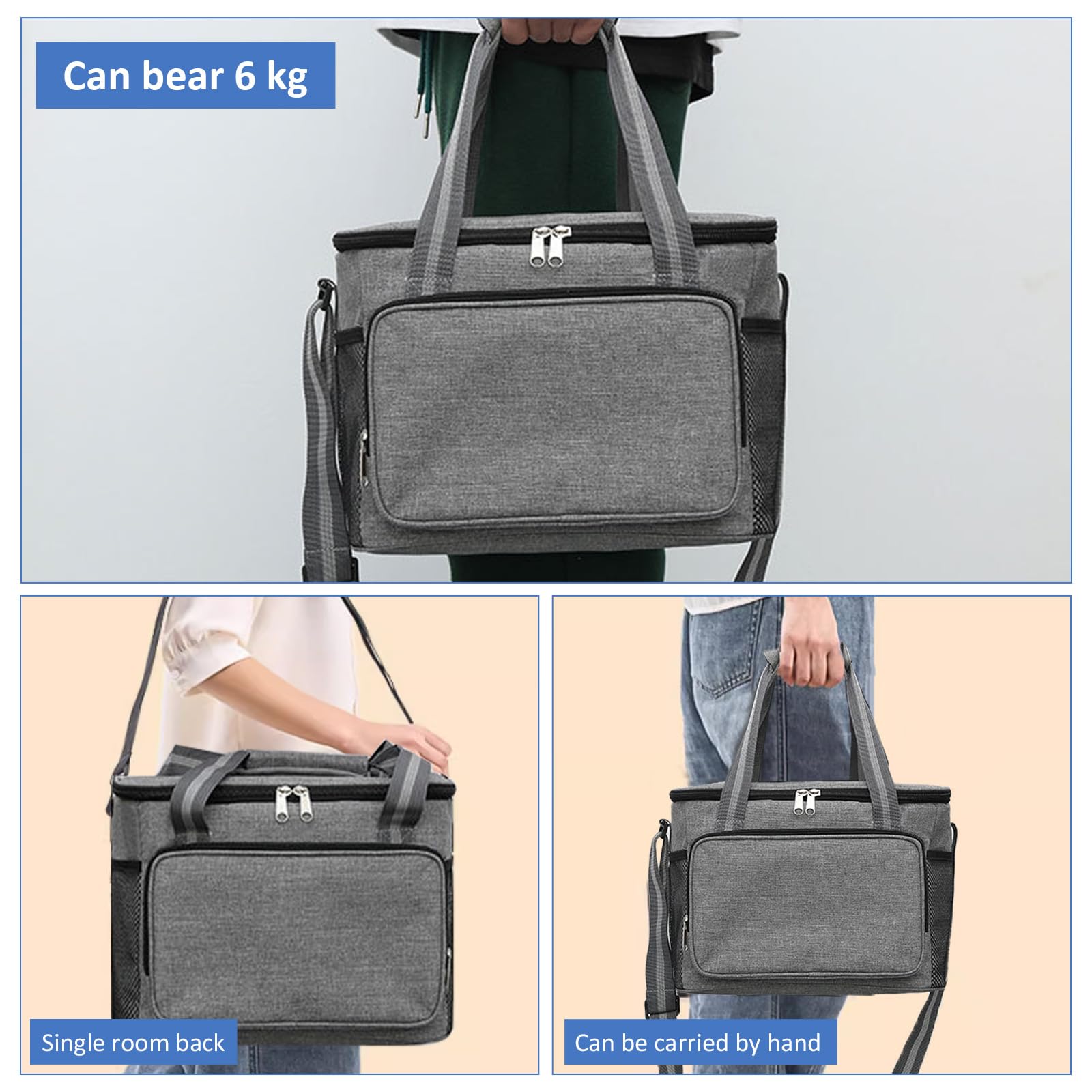 Borsa Termica Porta Pranzo 13L REFORUNG - Impermeabile, Pieghevole Con Tracolla - Foto 11