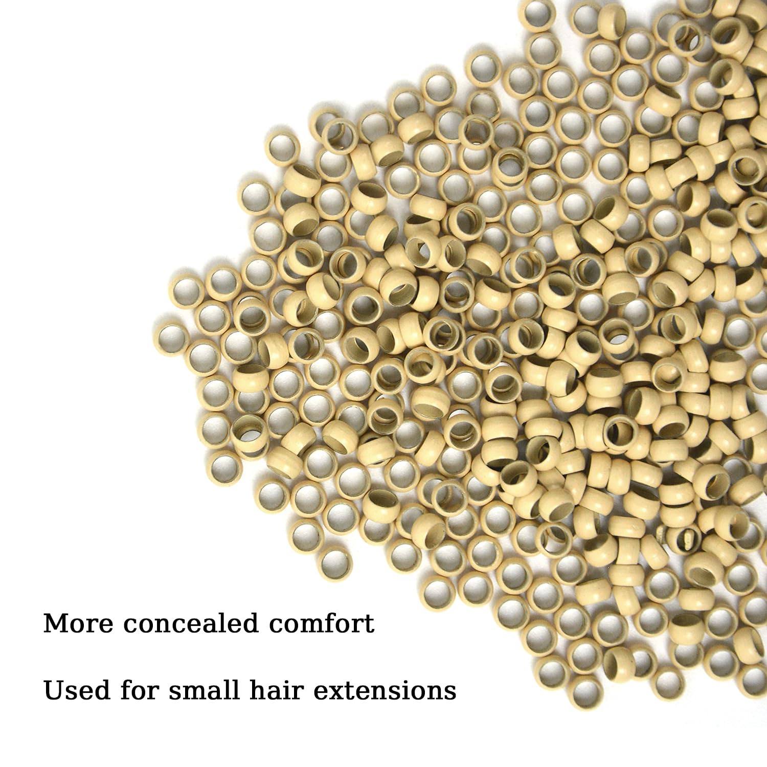 4.0mm Nano Beads Micro Links Copper Nano Rings Hair Beads for Hair Extensions (200Pcs Blonde), 4.0(200 Pcs) - Image 4