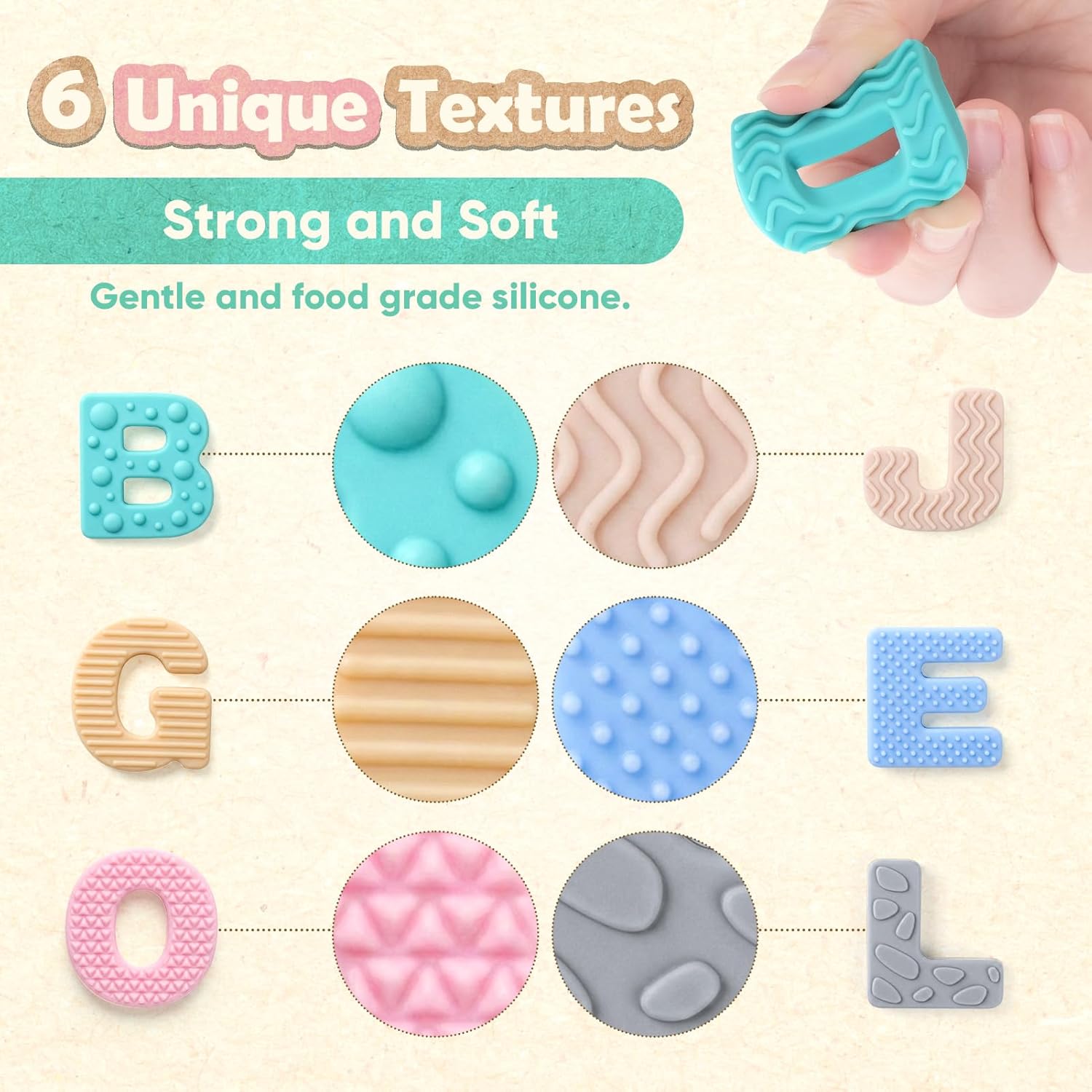 Sensory Silicone Alphabet Magnetic Letters: 26 Uppercase ABC Fridge Magnets for Toddlers & Kids, Preschool Learning Spelling Alphabet Magnets, Easter Basket Stuffers Birthday Gifts for Boys Girls