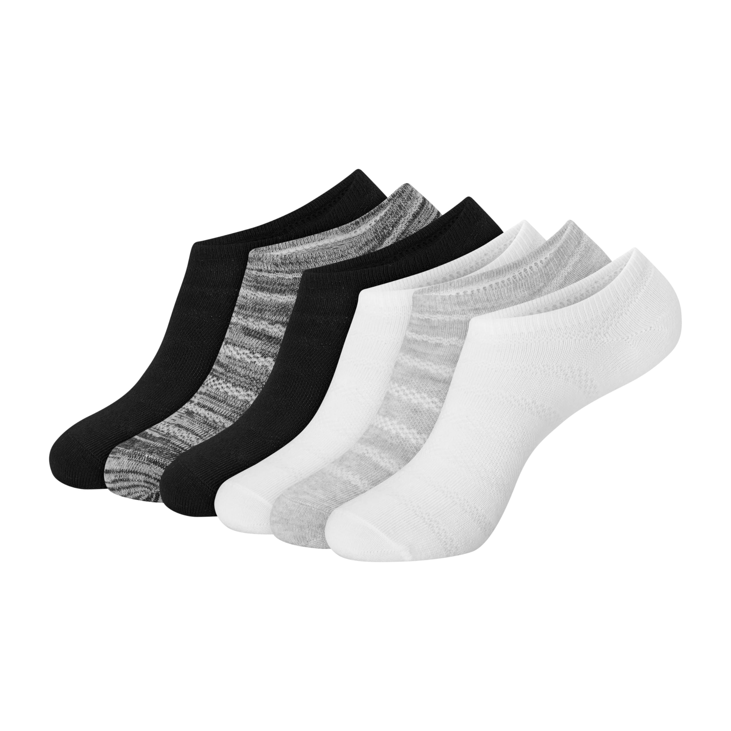 Women's Socks, Lightweight Breathable Socks, No Show and Super No Show, 6-Pack