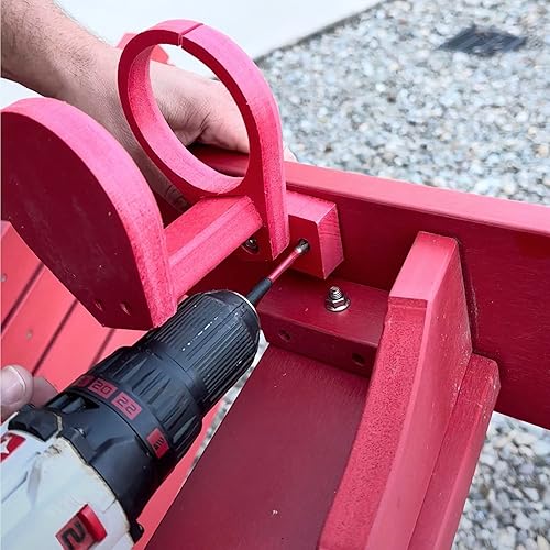 Miniatura 5 de Portavasos duradero para muebles de exterior, accesorio para silla Adirondack, rojo, perfecto para entusiastas del aire libre, asequible y fácil de