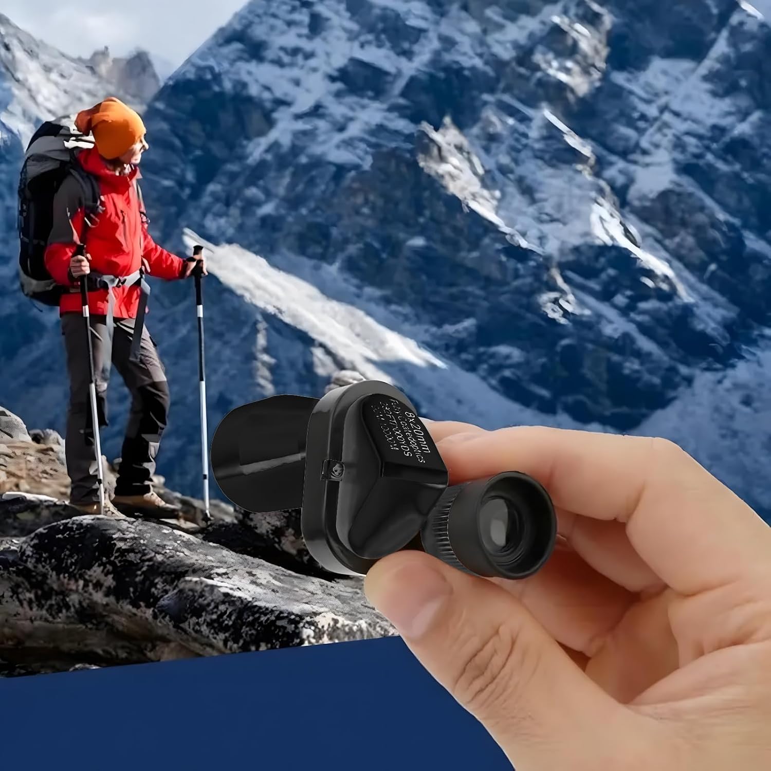 Monocular Compact Mini Telescope, Portable Handheld Mini Monocular for Adults, Tech Gadgets Perfect for Bird Watching, Fishing, Travel and Scenery, 10x20mm（Black）