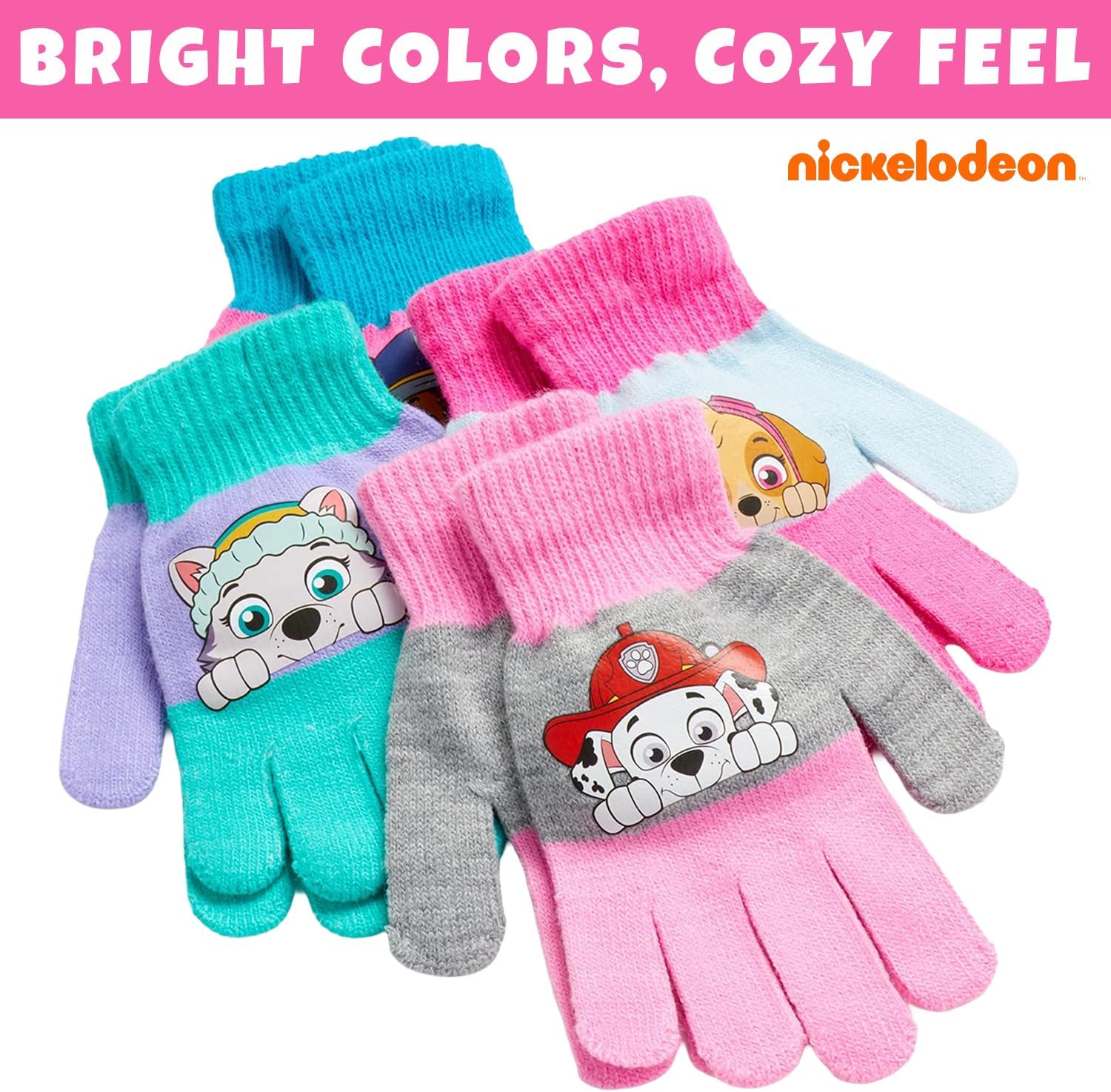 Nickelodeon Girls' Paw Patrol Ski Gloves - Marshall, Chase, Rubble Ski Gloves or Mittens (2-7) - Image 3