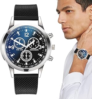 Relógio de quartzo para homens, Relógios de Negócios Relógios Relógios de Pulso Cronógrafo à Prova D' Água, Relógio de quartzo com cinto de malha de aço inoxidável masculino casual, negócios Pengzi