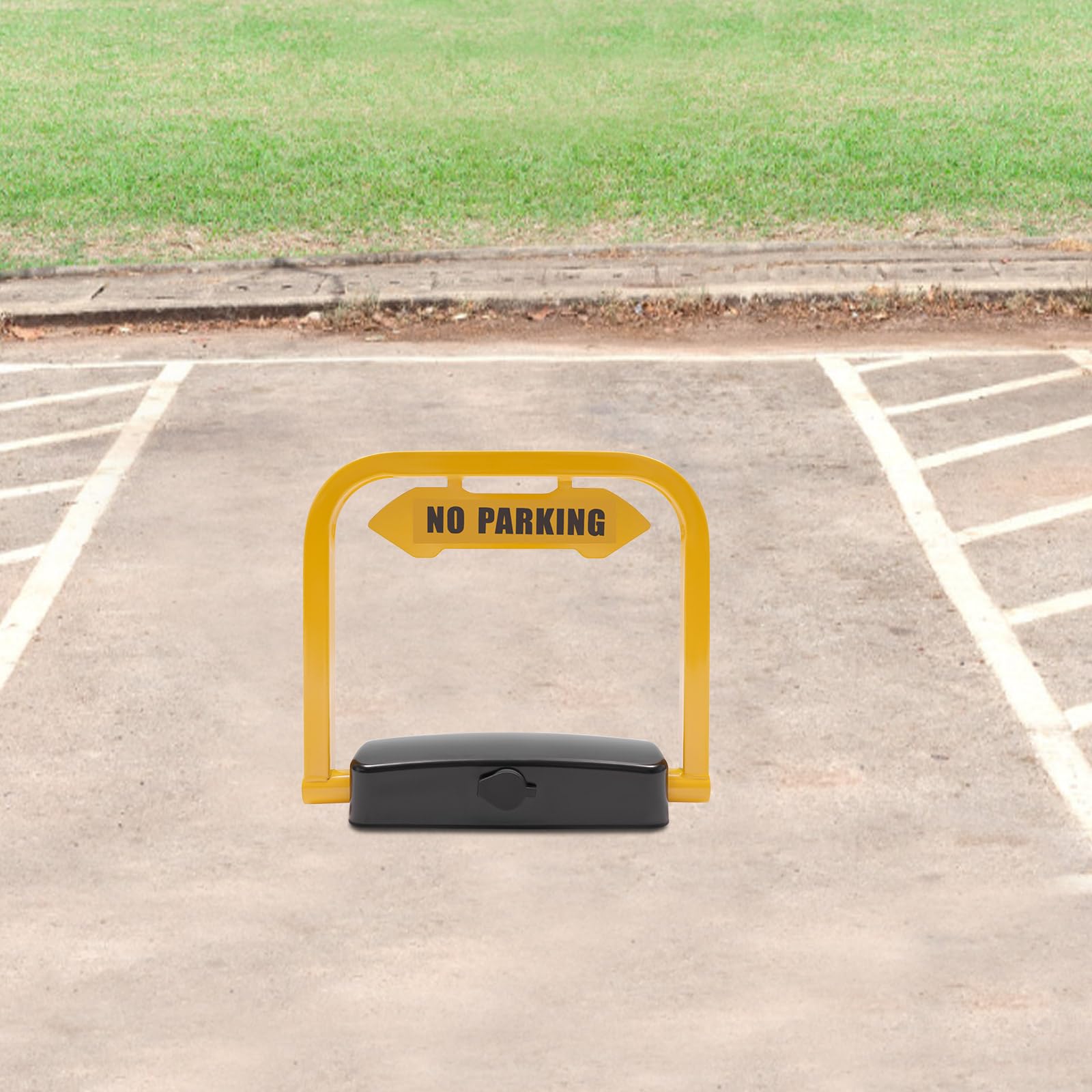 Barrière de parking automatique avec télécommande - Serrure de stationnement - Poteau rabattable - IP67 - Étanche - Pour zones résidentielles et hôtels
