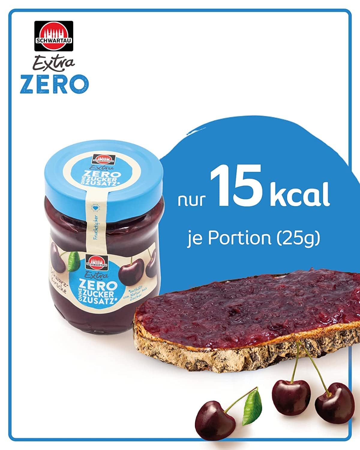 Extra Zero Erdbeere Fruchtaufstrich ohne Zuckerzusatz 15 kcal pro 25g 280g - Bild 12 von 26