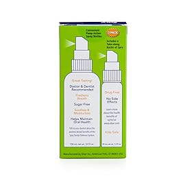 Spry Natural Xylitol Moisturizing Dry Mouth Spray, Stop Bad Breath, Increase Saliva Production, Non-GMO, Gluten-Free On The Go Oral Care with Spearmint Flavor, 4.5 fl.oz (Pack of 1)