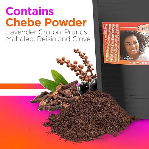 Miniatura 6 de Uhuru Naturals Chebe Powder 0.71 oz  Polvo de Chebe africano natural sin colorante con lavanda para un mayor crecimiento y fuerza del cabello