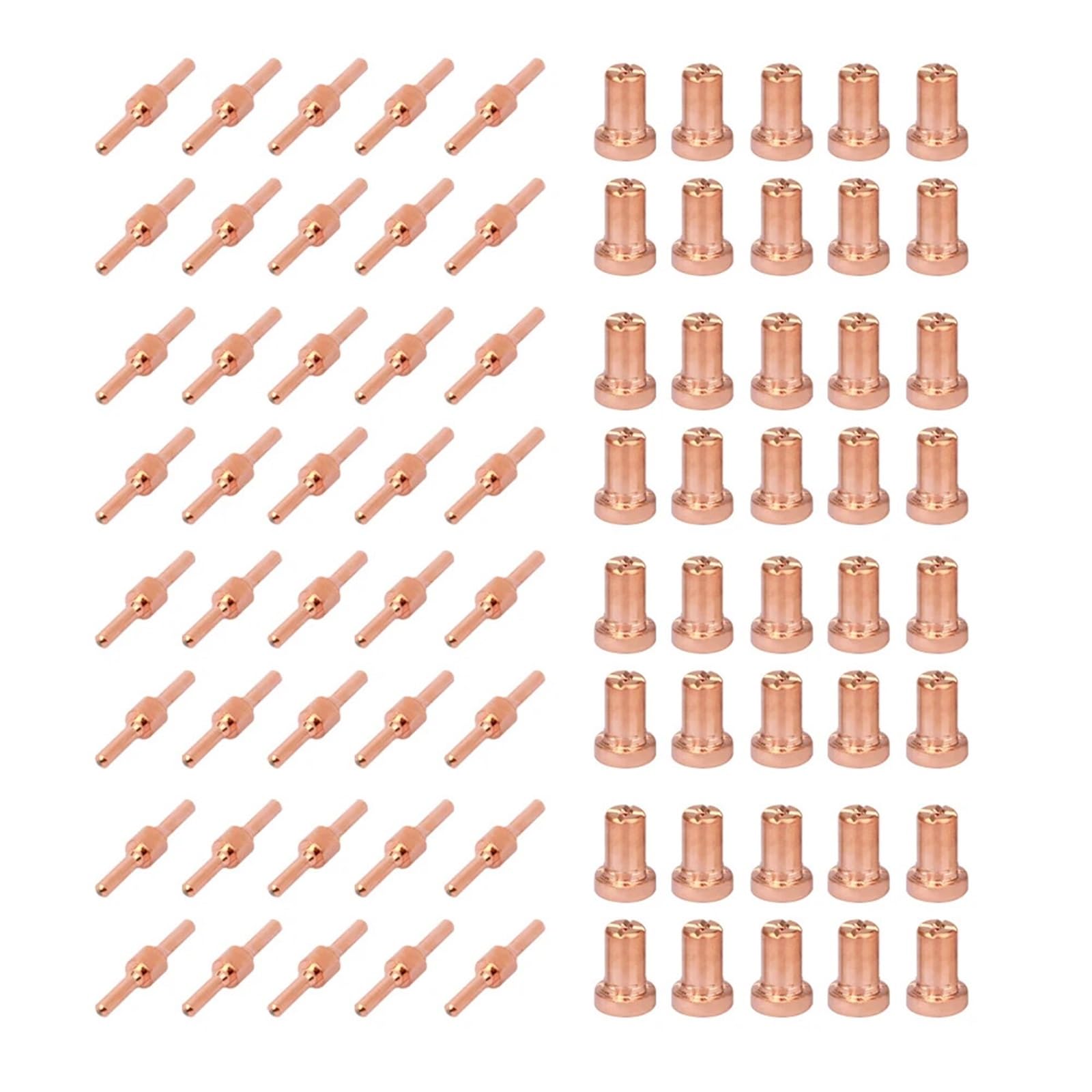 ZagYing 20/40/80/160 Pcs PT31 LG40 Plasma Cutter Electrode Tips Cup Nozzle Nickel Plated Consumables Kit for PT-31 CUT40 CUT50 PLC50D HYC410