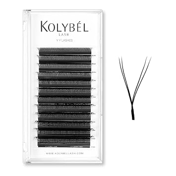 YY Eyelashes Extension Y Lash Extensions 0.07mm D Curl 8-15mm Mixed Y Shaped Lash Tray Easy Premade Lash Fans 4D Soft Matte Black Volume Lashes SupplyYY,0.07-D-8-15mm