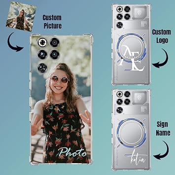 Custom Clear Case for ZTE Nubia Red Magic 11 Pro (Plus), Personalized Picture/Name/Logo Slim Phone Case,Soft Airbag Cushion Bumper Protective Transparent Cover