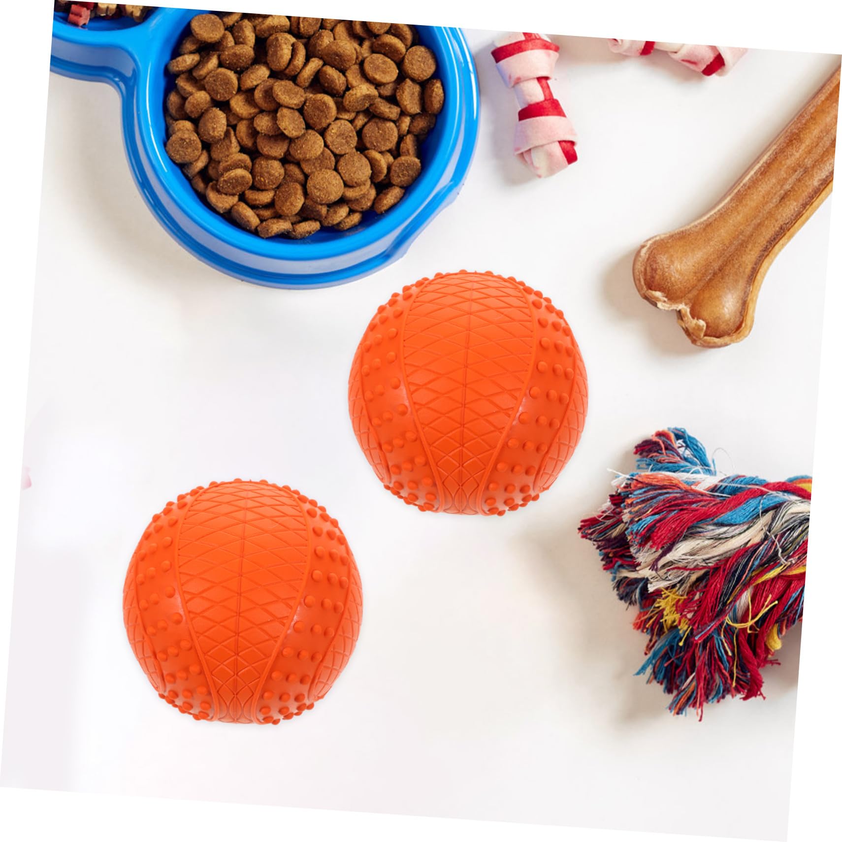 Supvox 4stücke Gummibälle für Hunde Kleine Hundebälle Wurfspielzeug für Hunde Kauspielzeug Hund Bälle zum Apportieren für Kleine und Welpen