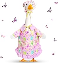 Spring Goose Outfit Butterfly Lawn Porch Goose Clothes for 23" Large Statue Outdoor Patio Yard Lawn Art Decoration