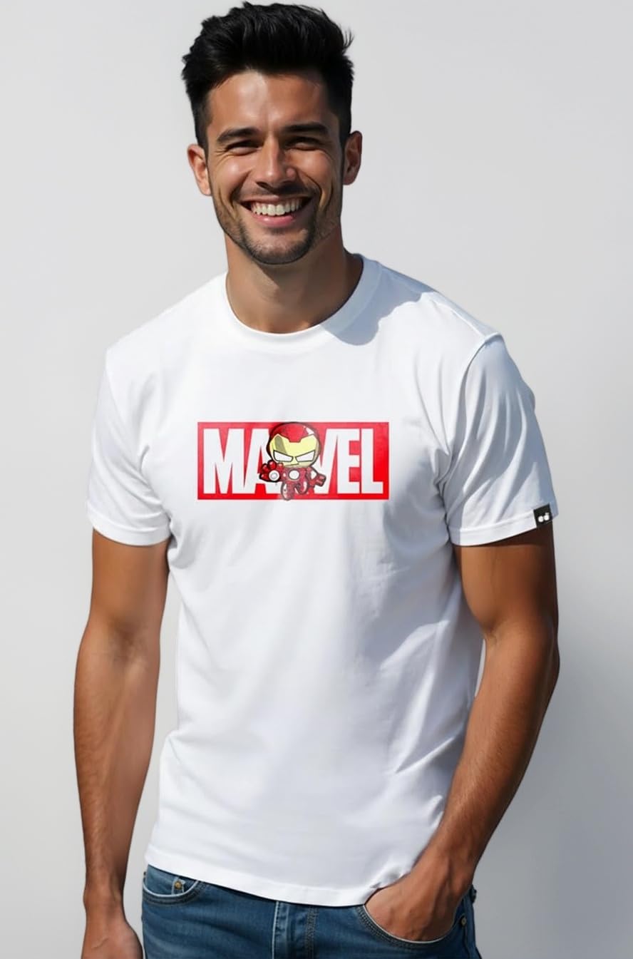X Marvel Men's Cotton Printed Regular Fit Half Sleeve Round Neck T-Shirt | Tshirt for Man | Tshirt for Men Cotton | Tshirts for Men Stylish | Casual Wear | Street Wear