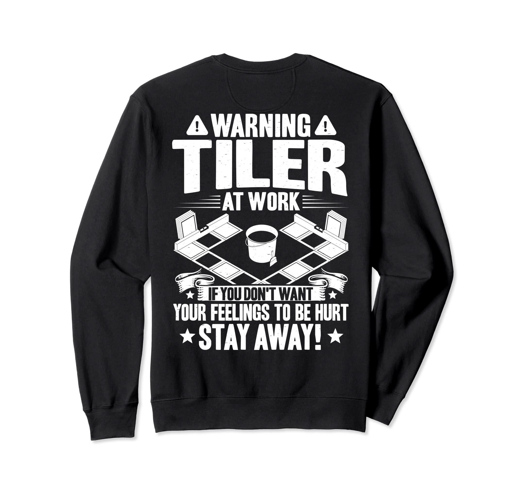 Tile Man Tile Setter At Work Floor Tiler Sweatshirt, Black