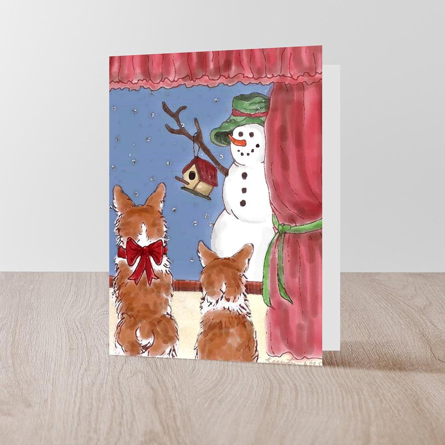 CafePress Pembroke Welsh Corgi Greeting Card (20-pack), Note Card with Blank Inside, Birthday Card Glossy