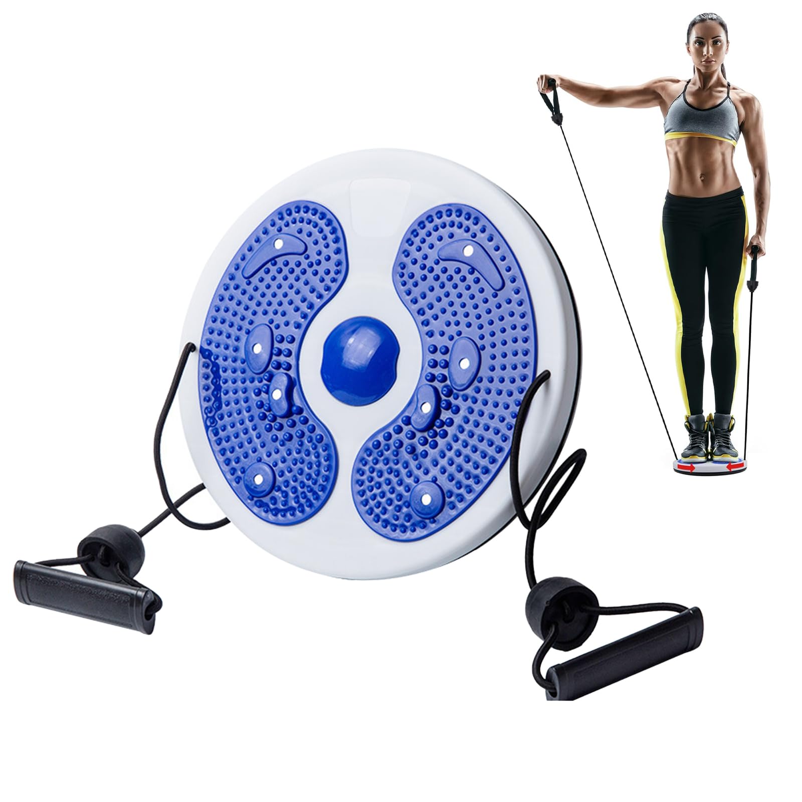 YYAOEMIWaist Whisper Waist Twisting Disc,Waist Twisting Disc with Drawstring and Foot Massage,Toning Workout for Slimming Waist Arms Hips, with Women Weight Loss/Cardio Exercise