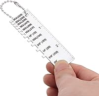 Vista 3 de DEWIN Medidor de espesor de chapa metálica, alambre de acero inoxidable, calibre de espesor, herramienta de inspección de tamaño plateado, 2.83 x