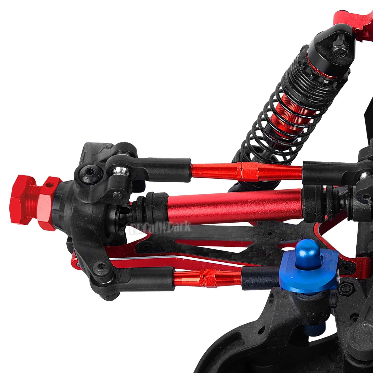 Aluminum Drive Shaft Axles Upgrades Part for 1/8 Typhon 3S BLX(Mega 550),RC Steel #45 Front & Rear 4Pcs Driveshafts CVD w/Hex Hops Up for 1/8 Typhon 3S BLX(Mega 550),Red
