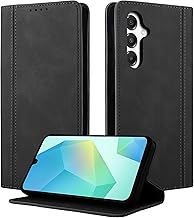 CASAFUNY Case for Samsung Galaxy A16 Wallet PU Leather Protective Cover for Samsung A16 5G, Flip Case Cover for Samsung Galaxy A16 5G, Black