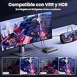 UGREEN Video Capture Card HDMI to USB C Streaming Device 4K@60Hz HDR VRR Passthrough 1080P@120/240fps Record Compatible with PS5/4 Xbox Series X/S Switch DSLR Camera iPad Pro MacBook Laptop PC Quest 3 - 4
