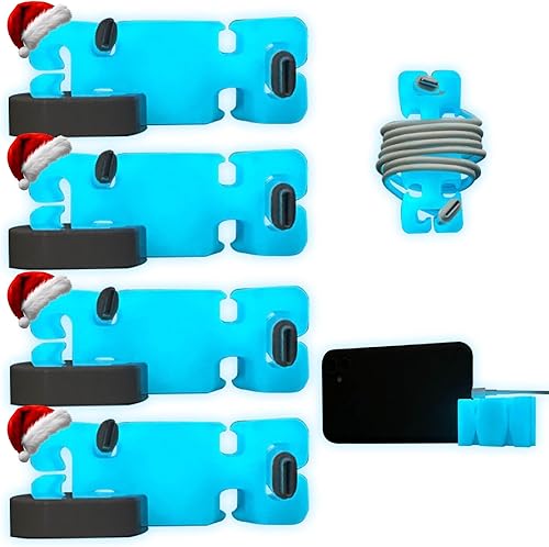 Miniatura 45 de CordBrick Relleno de calcetines para adultos, soporte para cables con peso, soporte para teléfono, organizador multiusos para mesita de noche, Negro