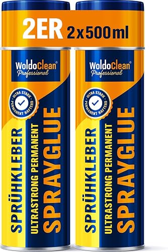 WoldoClean Colle en Spray pour Ciel de Toit et Mousse - 2…