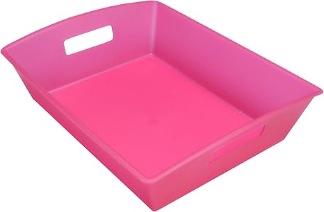 Amazon.com: Home Essence 8386 Tapered Tray, Translucent Pink : Home ...