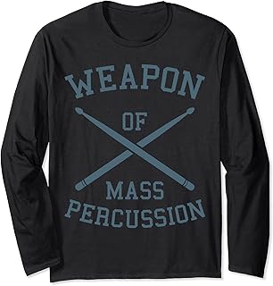 ARMAS DE PERCUSIÓN MASIVA PERCUSIONISTA Músico Baterista Manga Larga