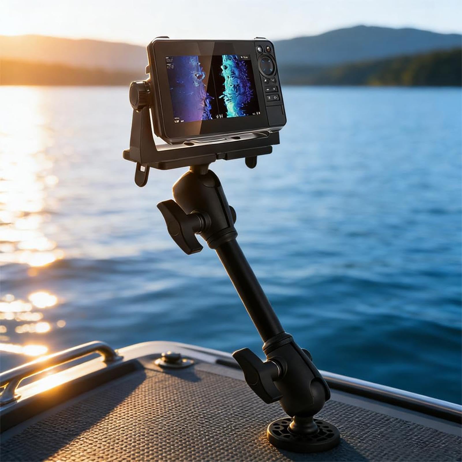 Kajak Fischfinder Halterung,360 Grad drehbare Geber-Halterung - Echolot-Halterung mit Verlängerungsstab | für Sportfotografie Outdoor-Aktivitäten Meer Fluss See Boot und zum Angeln