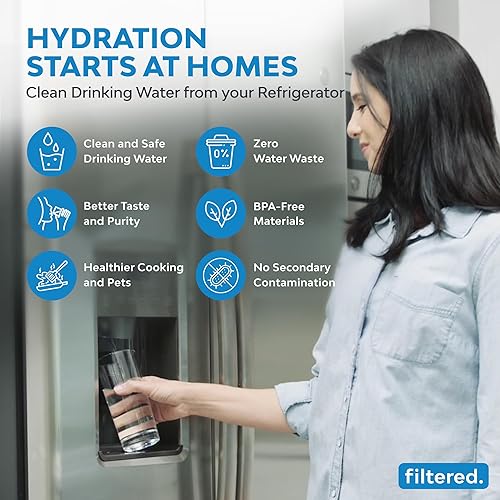 Miniatura 7 de Filtro de agua en línea para refrigeradores y máquinas de hielo - Kit de filtro de agua universal para refrigerador, fácil instalación de 5 minutos,