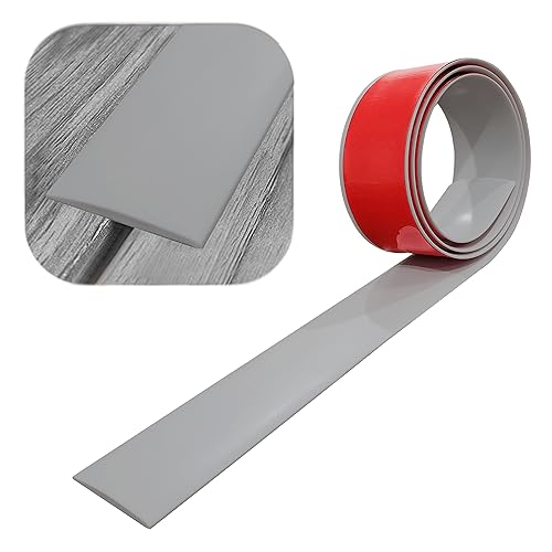 Miniatura 8 de Rubber Bond Tira de transición de piso, tiras de cubierta laminadas de vinilo autoadhesivas para pisos  Tira divisora plana, fácil de instalar y