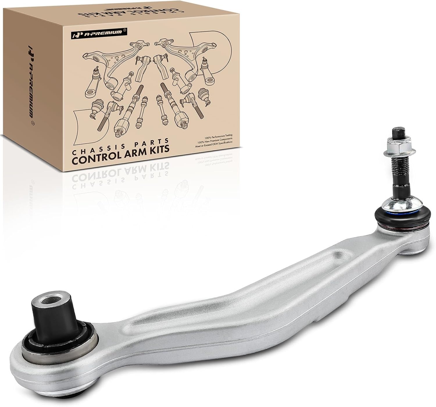 A-Premium Rear Left Rearward Upper Control Arm, with Ball Joint & Bushing, Compatible with BMW 525i, 525xi, 528i/535i (xDrive), 528xi, 530i, 530xi, 535xi, 545i, 550i, 645Ci, 650i, 745i, 760i, M5, M6