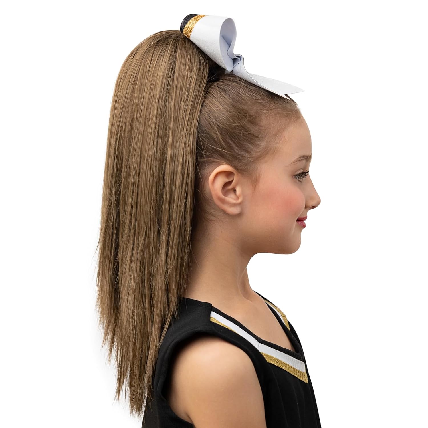 Girly Curls Straight Ponytail Cheerleader Hairpiece 16" (Auburn)