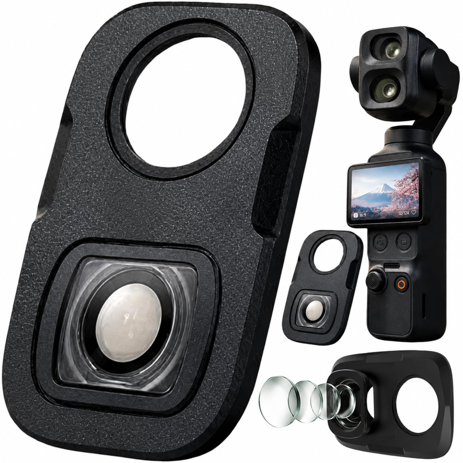 Amazon.co.jp: For DJI Pocket 4P専用 広角レンズ/ 広角114°撮影範囲