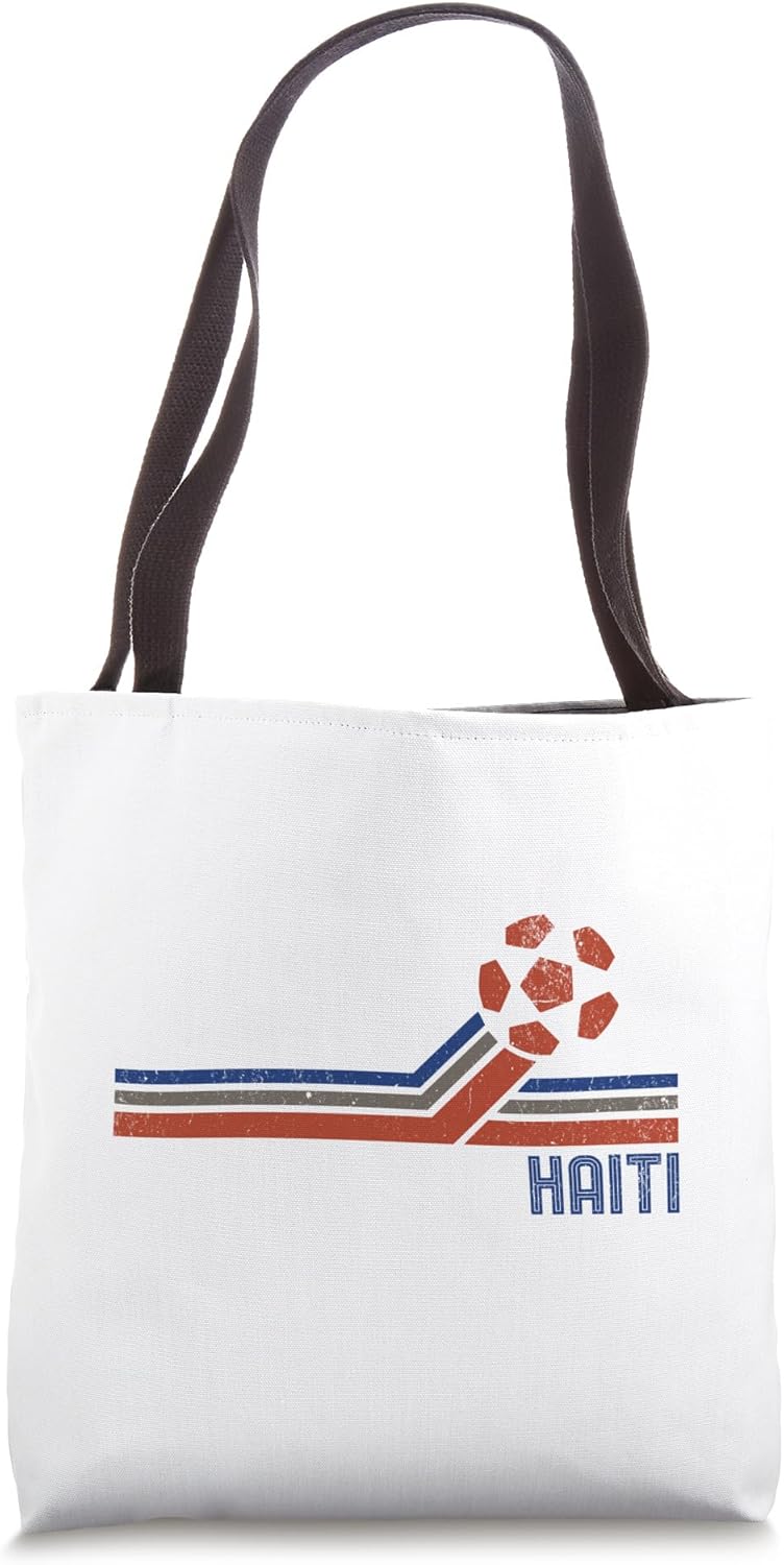 Haiti Soccer 2026 Haitian Fans Flag Retro Vintage Tote Bag