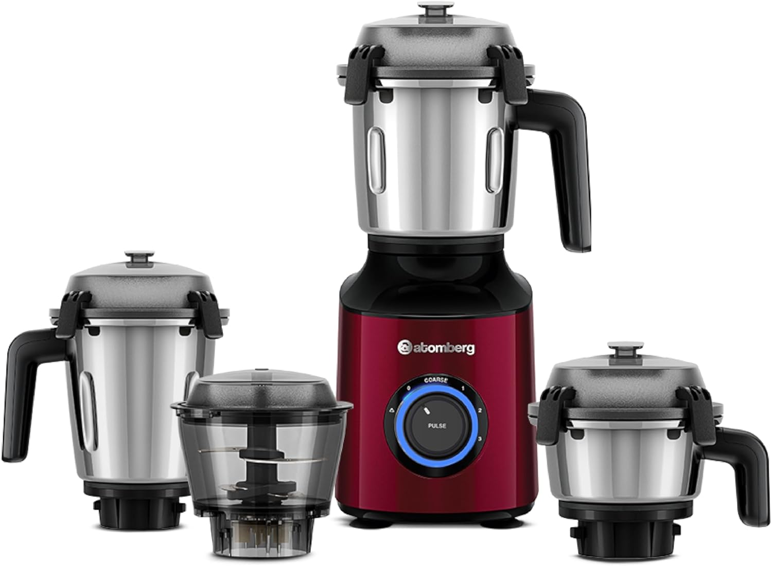 Atomberg Zenova Mixer Grinder with four jars