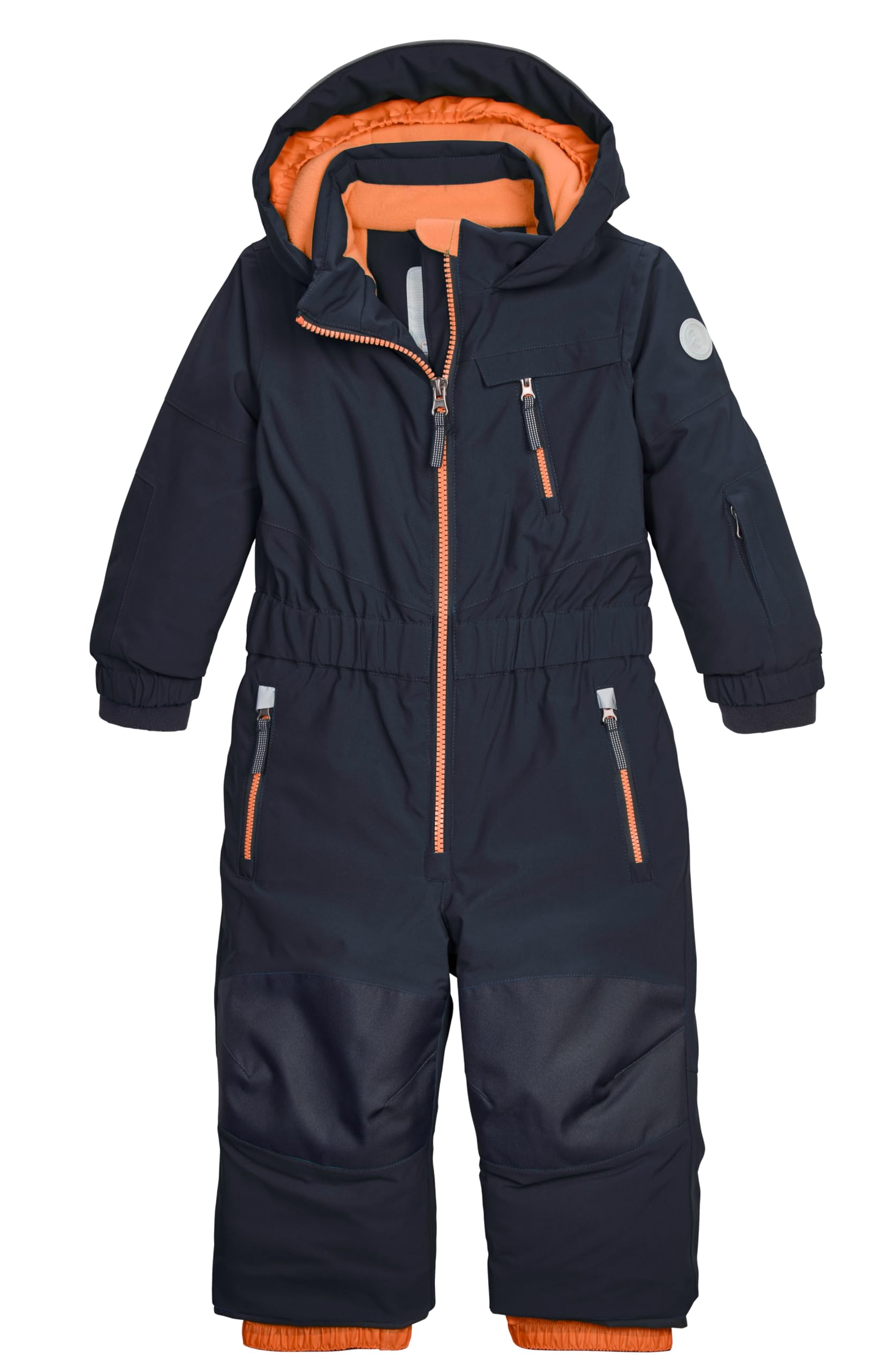 first instinct by killtec FISW 46 MNS ONPC 43399-000 Children's Ski Overall with Hood Dark Navy/Orange 98/104