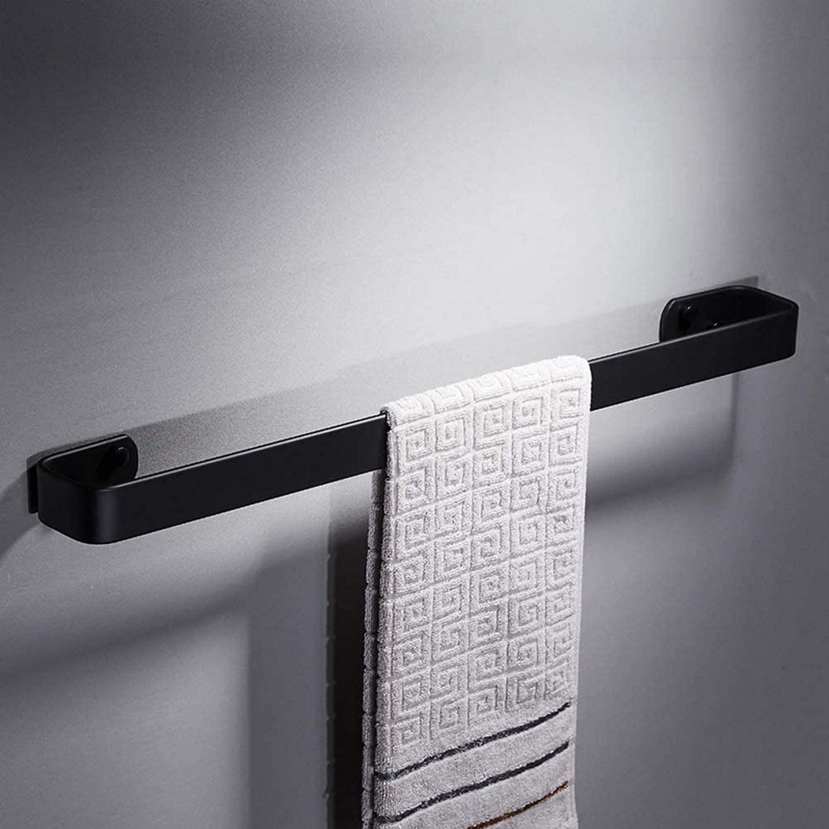 Porte-serviettes résistant à la corrosion en aluminium noir de qualité spatiale