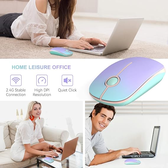 WXSB06 Wireless Bluetooth 5.0 Mouse, Ultra-thin, Silent